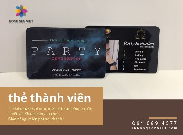 Báo giá IN THẺ NHỰA PVC Hà Nội